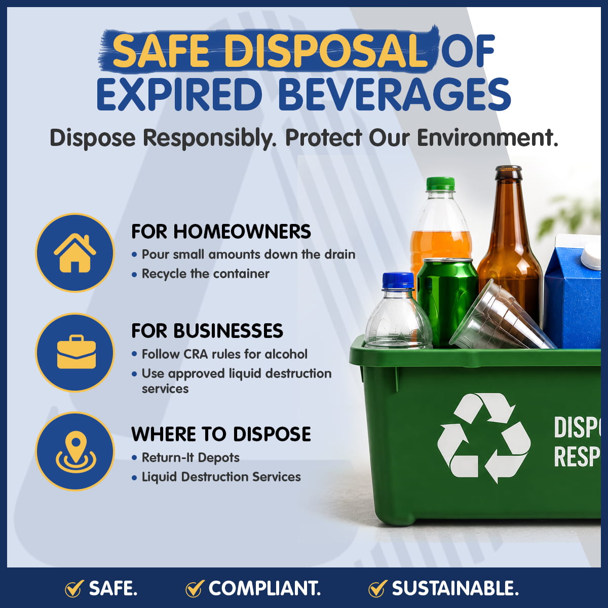 Safe Disposal of Expired Beverages 