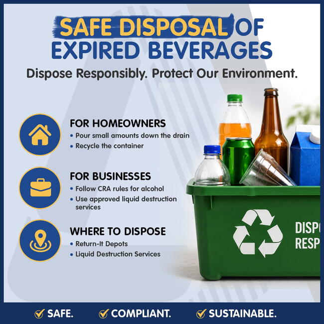 Safe Disposal of Expired Beverages 